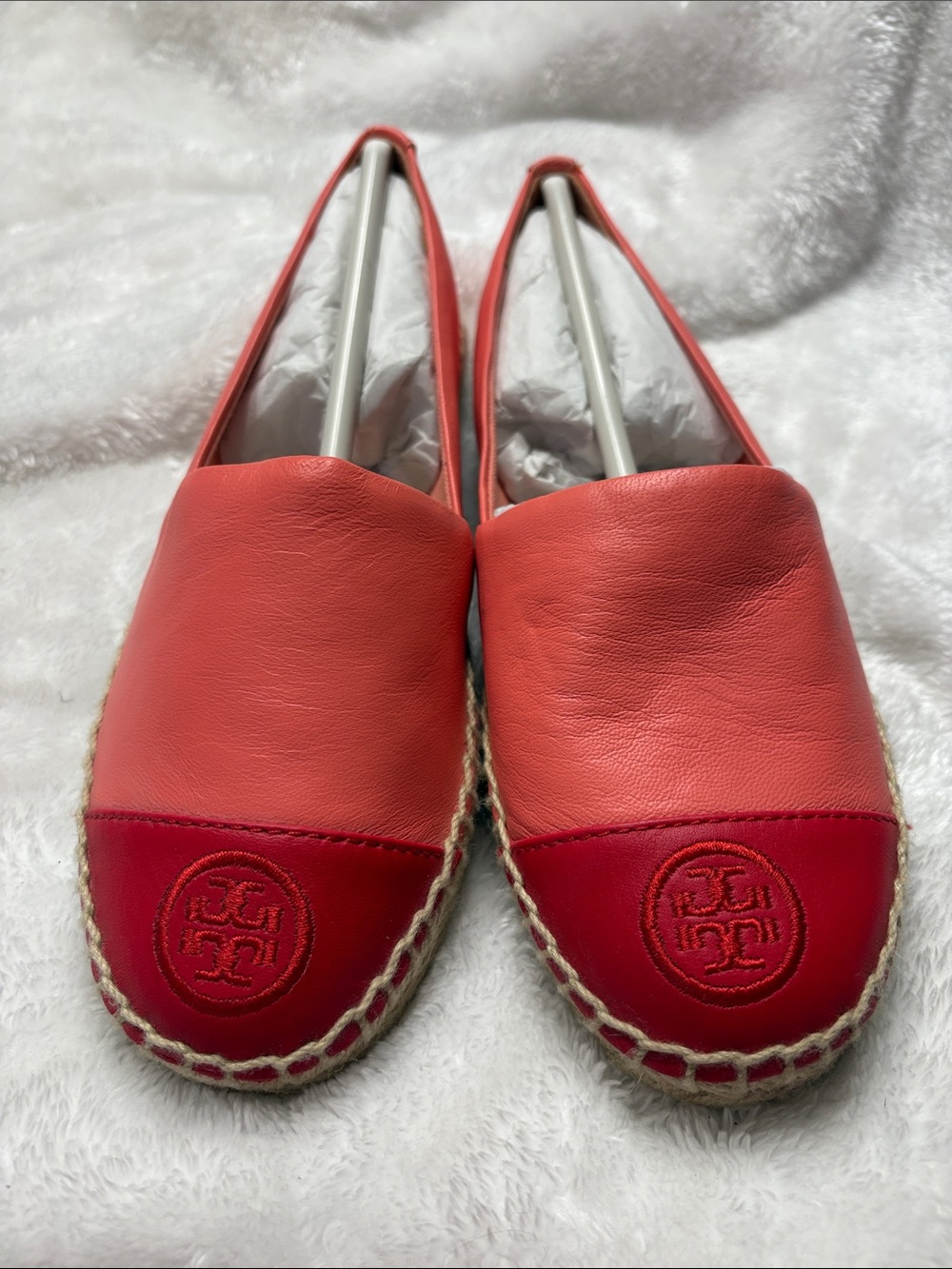 Tory Burch Leather Espadrille Flats